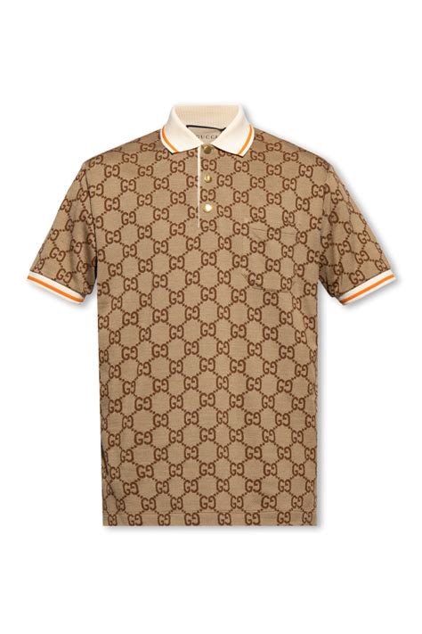 gucci t shirt polo|Gucci monogram polo shirt.